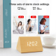 Réveil Électronique En Bois Blanc Avec Affichage Numérique Et Contrôle Vocal - www.yonis-shop.com