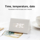 Réveil Électronique En Bois Blanc Avec Affichage Numérique Et Contrôle Vocal - www.yonis-shop.com