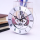 Horloge Quartz Métal Argentée 97mm avec Cadran Romain et Aiguilles Noires Accessoire DIY Idéal pour Réparation et Création - ...