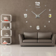 Horloge Murale 3D Moderne Sans Cadre Décoration Maison Chambre Enfant Grand Format Or 100x100cm - www.yonis-shop.com