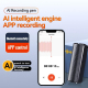 Micro Espion Réduction de Bruit Enregistrement Vocal 64GB Contrôle via APP Bluetooth 5.0 Transcription et Traduction en Temps...