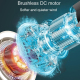 Ventilateur De Bureau Sans Pales Avec Commande Vocale Bluetooth Moteur Brushless Batterie 4000 mAh Éclairage Nocturne Oscilla...