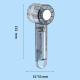 Mini Ventilateur Portable USB Type-C Silencieux 4 Vitesses Batterie 2000 mAh Avec Mousqueton Gris Transparent - www.yonis-sho...