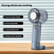 Mini Ventilateur Portable USB Type-C Silencieux 4 Vitesses Batterie 2000 mAh Avec Mousqueton Gris Transparent - www.yonis-sho...