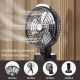 Ventilateur De Camping Rechargeable USB-C Avec Trépied Pliable Éclairage LED Batterie 7800 mAh Oscillation 270° - www.yonis-s...