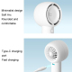 Mini Ventilateur Portable Rechargeable À Main Turbo 3 Vitesses Silencieux 35 dB USB C 2000 mAh Blanc - www.yonis-shop.com