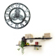 Horloge Murale Ronde En Bois Style Rétro Diamètre 50cm Apparence Imitation Fer Peinture Haute Température Design Sans Aiguill...