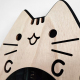 Horloge Murale Chat En Bois Avec Queue Mobile Décoration Salon Design Unique - www.yonis-shop.com