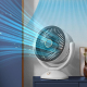 Ventilateur De Bureau Sur Secteur Moteur Brushless Silencieux 4 Vitesses Air 3D Éclairage Nocturne Réglable À 90 Degrés - www...