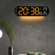 Horloge LED Murale Avec Écran Numérique Lumineux Pour Salon Orange Ajustable Et Télécommande - www.yonis-shop.com