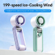 Ventilateur Portable À Main De Bureau Et Tour De Cou Avec Affichage Numérique 3600 mAh Et 199 Vitesses Réglables - www.yonis-...