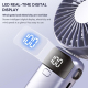Ventilateur Portable Pliable À Main Avec Refroidissement En 3 Secondes Affichage LED 5 Vitesses Et Batterie 1200 mAh - www.yo...
