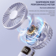 Ventilateur Portable Pliable À Main Avec Refroidissement En 3 Secondes Affichage LED 5 Vitesses Et Batterie 1200 mAh - www.yo...