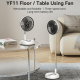 Ventilateur De Sol Pliable Télescopique 5 W À Batterie 6000 mAh Rechargeable Par USB Type C - www.yonis-shop.com
