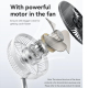 Ventilateur De Sol Pliable Télescopique 5 W À Batterie 6000 mAh Rechargeable Par USB Type C - www.yonis-shop.com