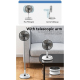 Ventilateur De Sol Pliable Télescopique 5 W À Batterie 6000 mAh Rechargeable Par USB Type C - www.yonis-shop.com