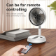 Ventilateur De Sol Pliable Télescopique 5 W À Batterie 6000 mAh Rechargeable Par USB Type C - www.yonis-shop.com