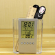 Horloge Digitale Transparente Avec Support Stylo Et Affichage Température Pour Bureau Et Maison - www.yonis-shop.com