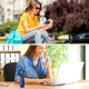 Mini Ventilateur Portable Rechargeable USB C Silencieux À Moteur Sans Balais 1500 mAh Autonomie 3 À 12 Heures - www.yonis-sho...