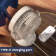 Ventilateur USB De Circulation D’Air De Bureau Rechargeable 4 Vitesses 2000 mAh Avec Veilleuse - www.yonis-shop.com