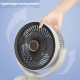 Ventilateur USB De Circulation D’Air De Bureau Rechargeable 4 Vitesses 2000 mAh Avec Veilleuse - www.yonis-shop.com