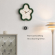 Horloge Murale Décorative En Forme De Fleur Silencieuse Beige Avec Mouvement À Quartz Pose Sans Perçage - www.yonis-shop.com