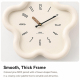 Horloge Murale Décorative En Forme De Fleur Silencieuse Beige Avec Mouvement À Quartz Pose Sans Perçage - www.yonis-shop.com