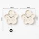 Horloge Murale Décorative En Forme De Fleur Silencieuse Beige Avec Mouvement À Quartz Pose Sans Perçage - www.yonis-shop.com