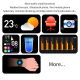 Montre Connectée Écran AMOLED 1.32 Pouces Étanche IP67 Bracelet Silicone Rose Fréquence Cardiaque et Oxygène Bluetooth 5.0 - ...