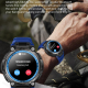 Montre Connectée Sport Étanche Écran Rond 1.53 Pouces Suivi Fréquence Cardiaque Pression Artérielle Longue Autonomie Bluetoot...