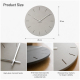 Horloge Murale Silencieuse Minimaliste Pour Bureau Et Salon Sans Chiffres Mouvement À Balayage Cadran 9 Mm 28 Cm - www.yonis-...