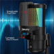 Microphone de Bureau à 360 Degrés avec Éclairage RGB et Filtre Anti-Pop Amovible pour Gaming et Podcasting - www.yonis-shop.com