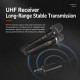 Microphone Dynamique Sans Fil UHF Avec Récepteur Batterie Lithium 1500 mAh Réponse Audio 40 À 18000 Hz - www.yonis-shop.com