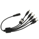 C&acirc;ble r&eacute;partiteur d alimentation noir avec connecteurs jack DC pour kit de vid&eacute;osurveillance - Yonis Y-kvs20