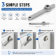 304 Stainless Steel Radiator Air Outlet Square Hole Wrench(70.5x9.2mm) - www.yonis-shop.com