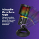 Microphone Condensateur De Bureau Pour Streaming Avec Éclairage RGB Réduction Du Bruit Connexion Sans Fil Et Mode Muet - www....