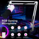 Microphone Gaming De Bureau À Condensateur Pour Streaming USB C Cardioïde Avec Éclairage RGB Et Monitoring Sans Latence - www...