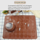 Plaque &agrave; macarons en silicone marron 48 moules + Poche &agrave; douilles - www.yonis-shop.com