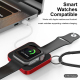 Chargeur Sans Fil 3 En 1 Portable Compact et Léger Pour iPhone Air Pods et iWatch Avec Design Magnétique et Interfaces Lightn...