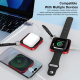 Chargeur Sans Fil 3 En 1 Portable Compact et Léger Pour iPhone Air Pods et iWatch Avec Design Magnétique et Interfaces Lightn...