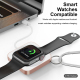 Chargeur Sans Fil 3 En 1 Portable Compact et Léger Pour iPhone Air Pods et iWatch Avec Design Magnétique et Interfaces Lightn...