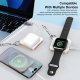 Chargeur Sans Fil 3 En 1 Portable Compact et Léger Pour iPhone Air Pods et iWatch Avec Design Magnétique et Interfaces Lightn...