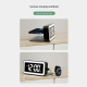 Réveil LED Atmosphère Avec Affichage Calendrier Température Et Charge Sans Fil Noir - www.yonis-shop.com