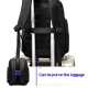Sacoche Ordinateur Portable Antivol Étanche Grande Capacité Avec Port USB Taille Compacte 28x19x42cm Noir - www.yonis-shop.com