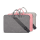 Sacoche Ordinateur Portable Rose 15.6 Pouces en Cuir Givré avec Sangle Épaule Amovible Résistante et Confortable - www.yonis-...