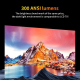 Vidéoprojecteur Smart Full HD 1080P 300 ANSI WiFi Double Bande Bluetooth 5.1 Focus Électrique - www.yonis-shop.com