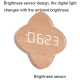 Horloge Murale Numérique LED Fleur Avec Capteur De Luminosité Mémoire Et Câble USB 5 Mètres - www.yonis-shop.com