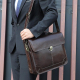 Sacoche Ordinateur Portable En Cuir Véritable Multifonctionnelle Pour Homme Avec Grande Capacité Et Sangle Ajustable - www.yo...