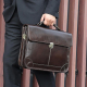 Sacoche Ordinateur Portable En Cuir Véritable Multifonctionnelle Pour Homme Avec Grande Capacité Et Sangle Ajustable - www.yo...