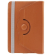 Housse universelle marron pour tablette 9 pouces vue de dos avec support rotatif et bande &eacute;lastique - Yonis Y-heu234